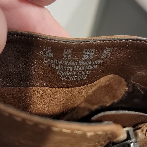 Franco Sarto Linden 2 Whiskey Suede Buckle Moto Booties, 9.5 - Picture 8 of 8